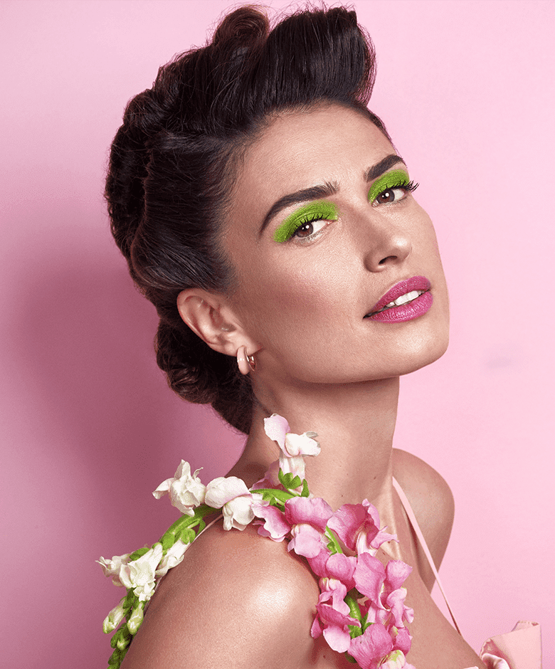 floral make-up look