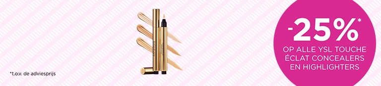 -25%* op alle YSL Touche Éclat concealers en highlighters -25%* op alle YSL Touche Éclat concealers en highlighters