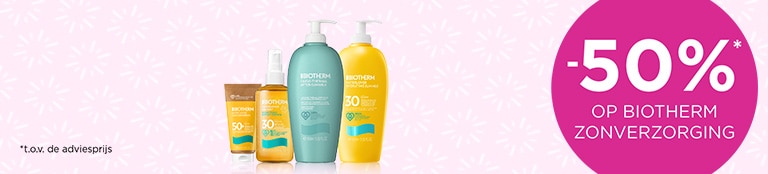 -50%* op Biotherm zonverzorging -50%* op Biotherm zonverzorging