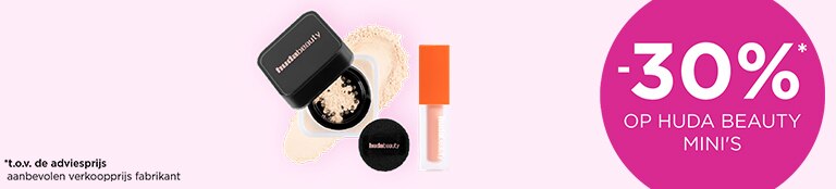 -30%* op Huda Beauty Mini's -30%* op Huda Beauty Mini's