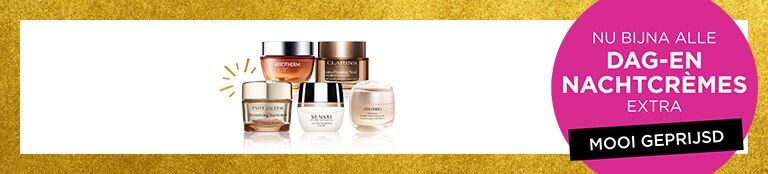 Bijna alle dag- en nachtcrèmes extra mooi geprijsd Bijna alle dag- en nachtcrèmes extra mooi geprijsd