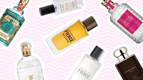 Flatlay met eau de cologne Flatlay met eau de cologne