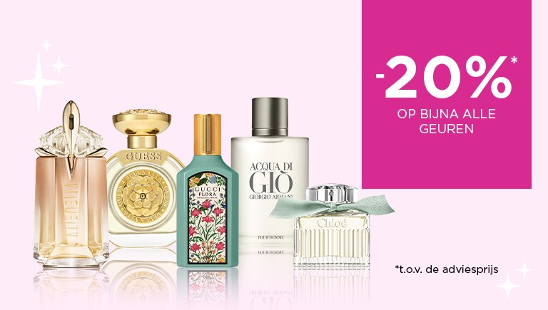 Bijna alle geuren -20%* Bijna alle geuren -20%*