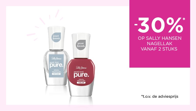 Sally Hansen nagellak -30%* vanaf 2 stuks Sally Hansen nagellak -30%* vanaf 2 stuks