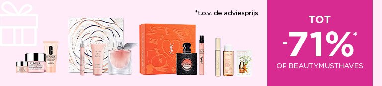 Tot -71%* op Beautymusthaves Tot -71%* op Beautymusthaves