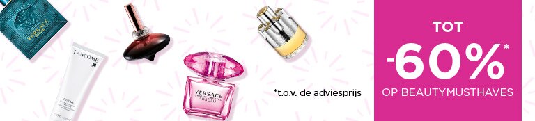 Tot -60%* op beautymusthaves Tot -60%* op beautymusthaves