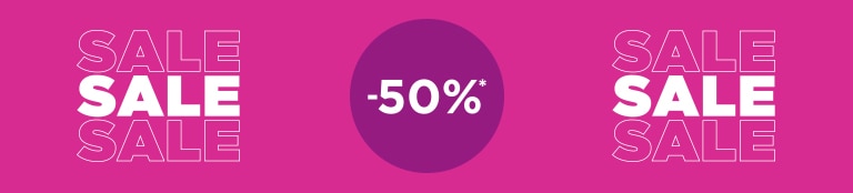 Tot –50%* op geselecteerde producten Tot –50%* op geselecteerde producten