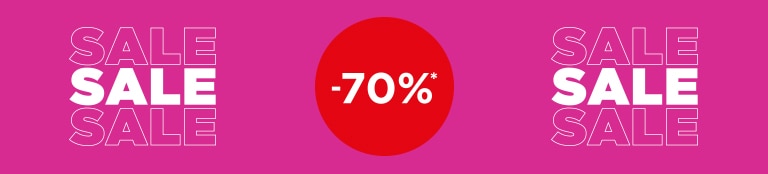 Tot –70%* op geselecteerde producten Tot –70%* op geselecteerde producten