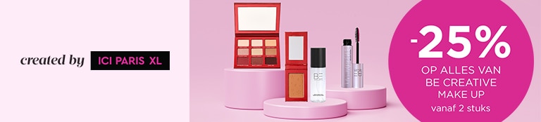-25% op alles van BE Creative Make Up vanaf 2 stuks -25% op alles van BE Creative Make Up vanaf 2 stuks