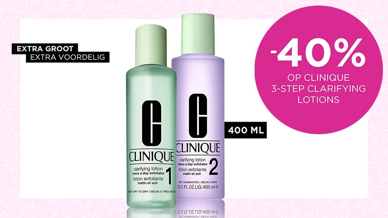 -40% op Clinique 3-step clarifying lotions 400 ML