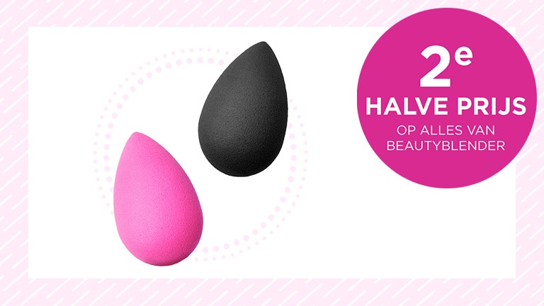 2e halve prijs op alles van Beautyblender