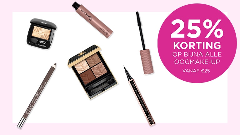 25% korting op bijna alle oogmake-up vanaf €25