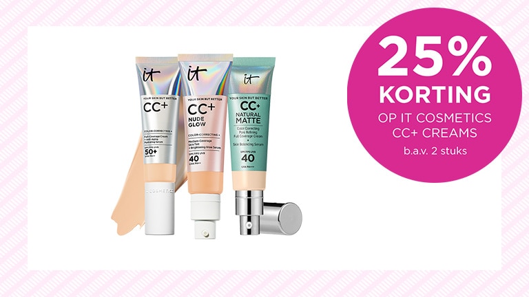 25% korting op IT Cosmetics CC+ creams b.a.v. 2 stuks