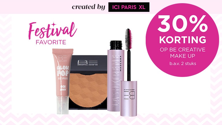 30% korting op BE CREATIVE make up b.a.v. 2 stuks