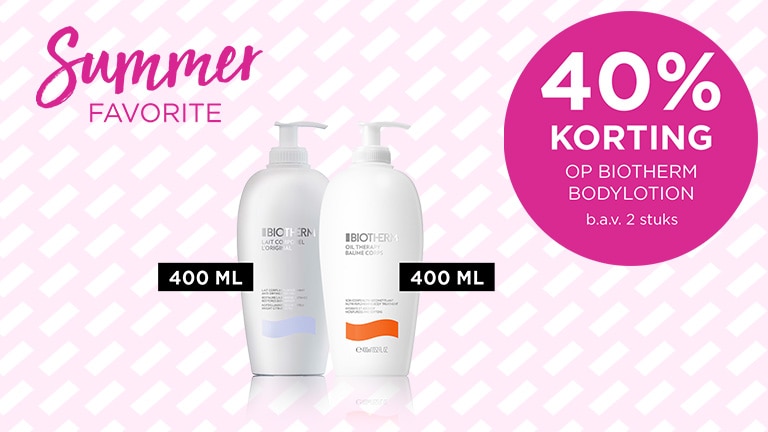 40% korting op Biotherm bodylotion 400 ML b.a.v. 2 stuks