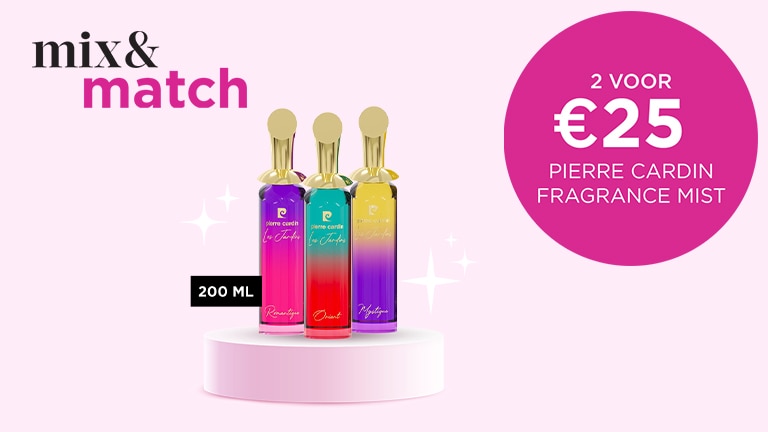 Mix & Match: Pierre Cardin fragrance mist 2 voor €25