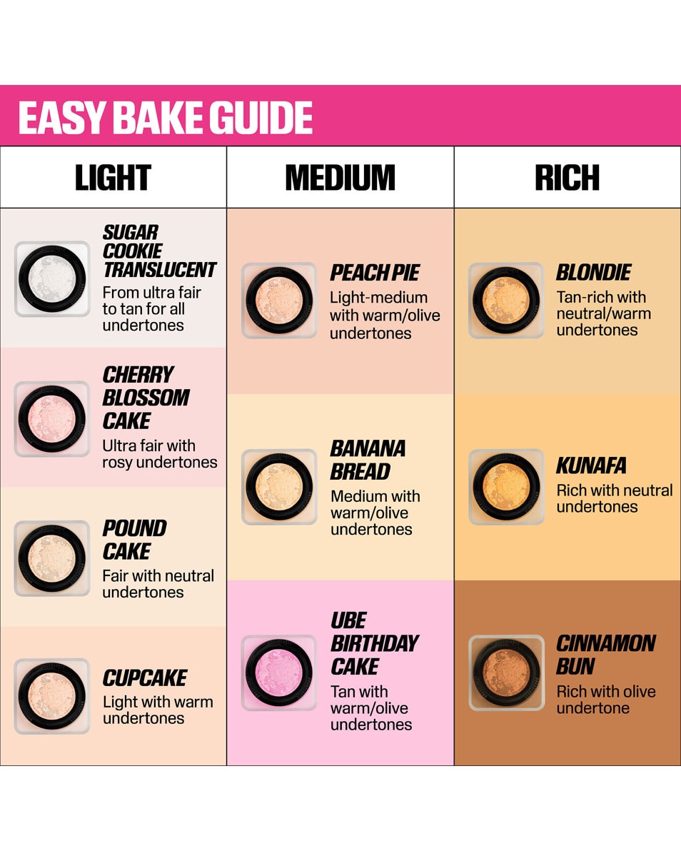 HUDA BEAUTY EASY BAKE LOOSE BAKING & SETTING POWDER CHERRY BLOSSOM CAKE 3