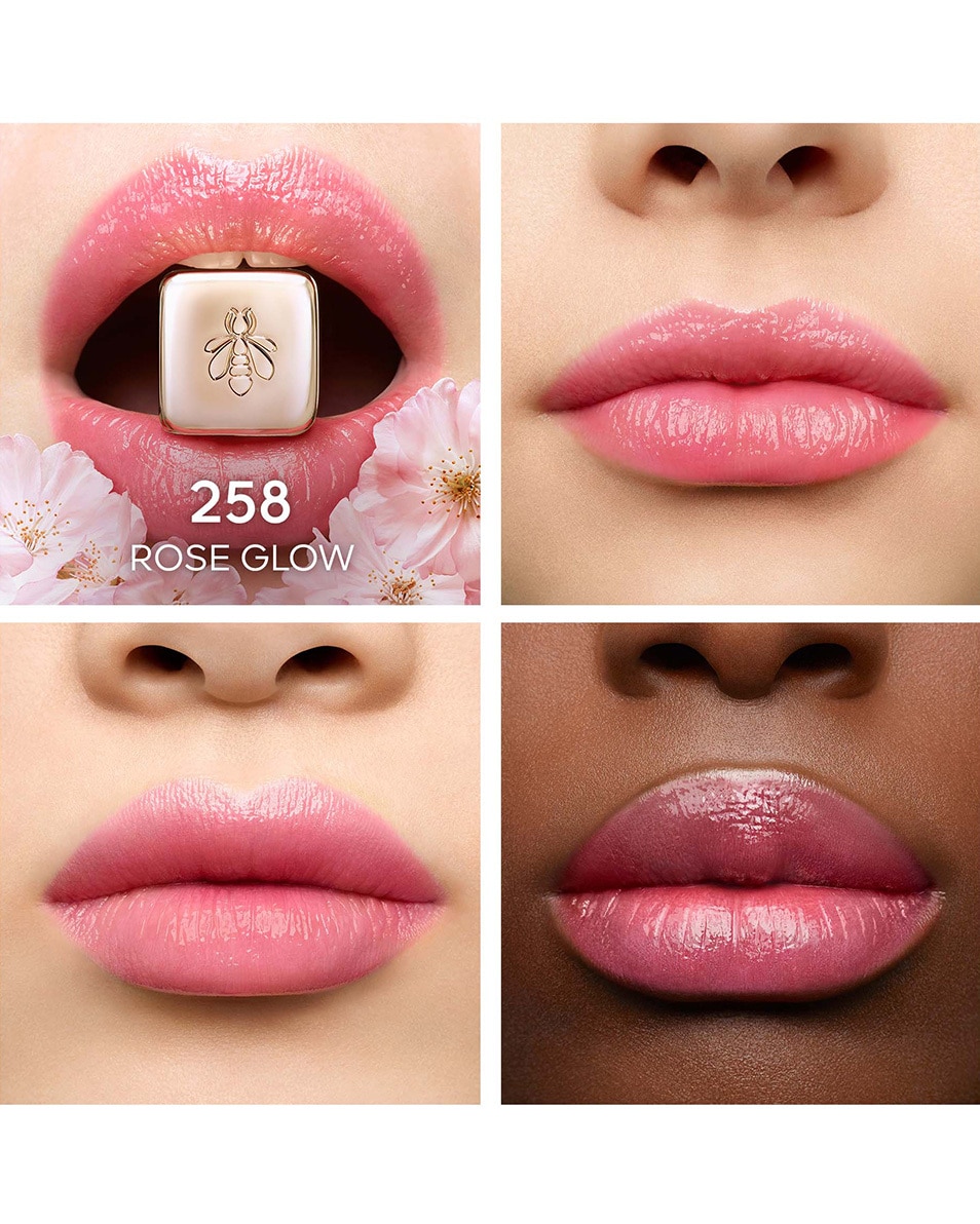 GUERLAIN KISS KISS BEE GLOW HONINGTINT BALSEM - 98% VAN NATUURLIJKE OORSPRONG 258 ROSE GLOW 3