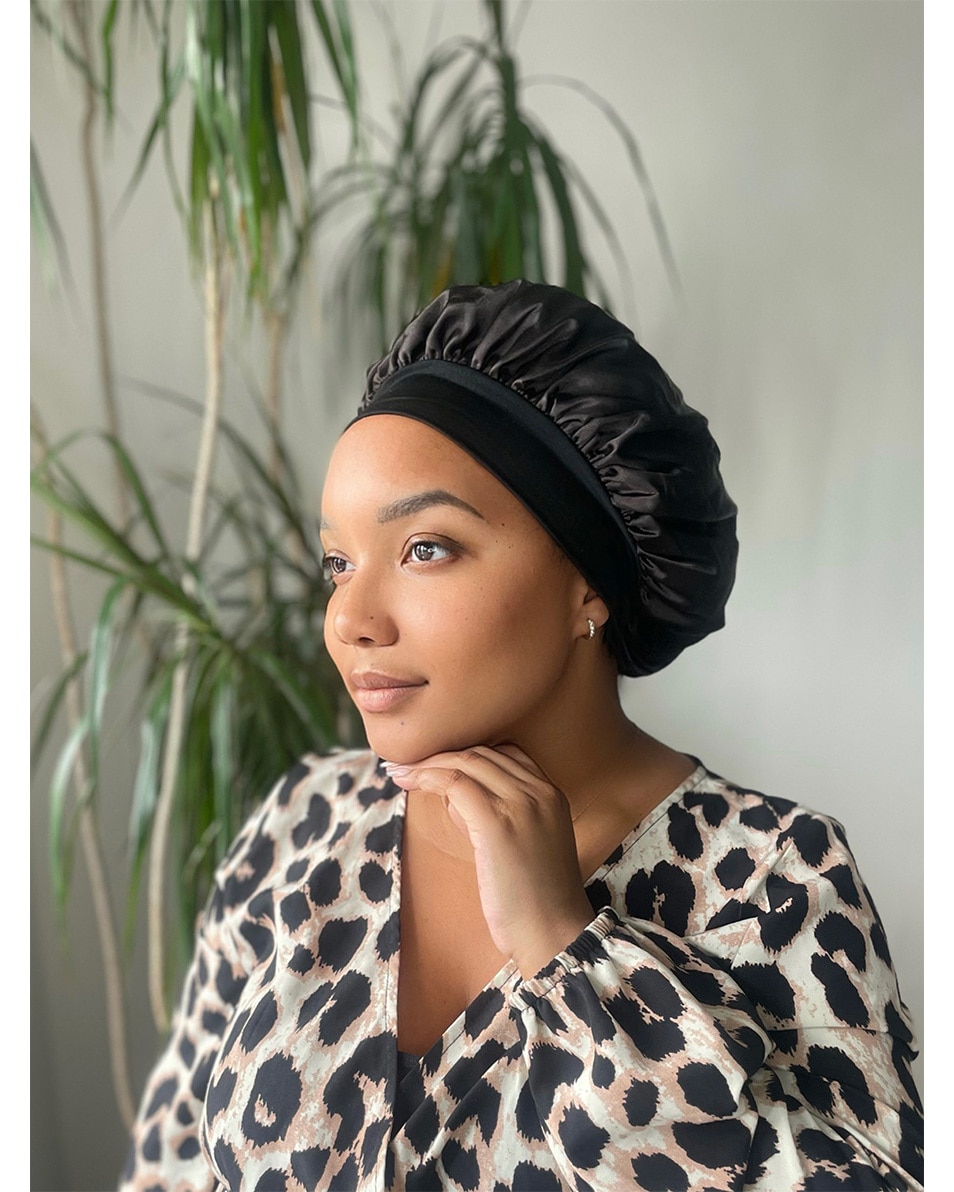 SATIN BEAUTY COLLECTION SATIN BEAUTY COLLECTION SATIJNEN BONNET Black