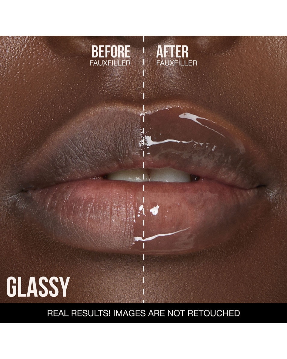 HUDA BEAUTY FAUX FILLER EXTRA SHINE LIP GLOSS Clear