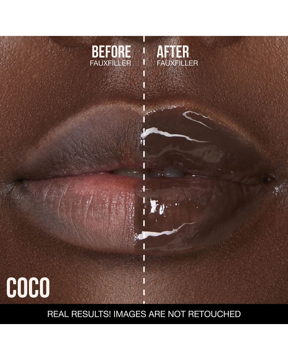 HUDA BEAUTY FAUX FILLER EXTRA SHINE LIP GLOSS COCO 3