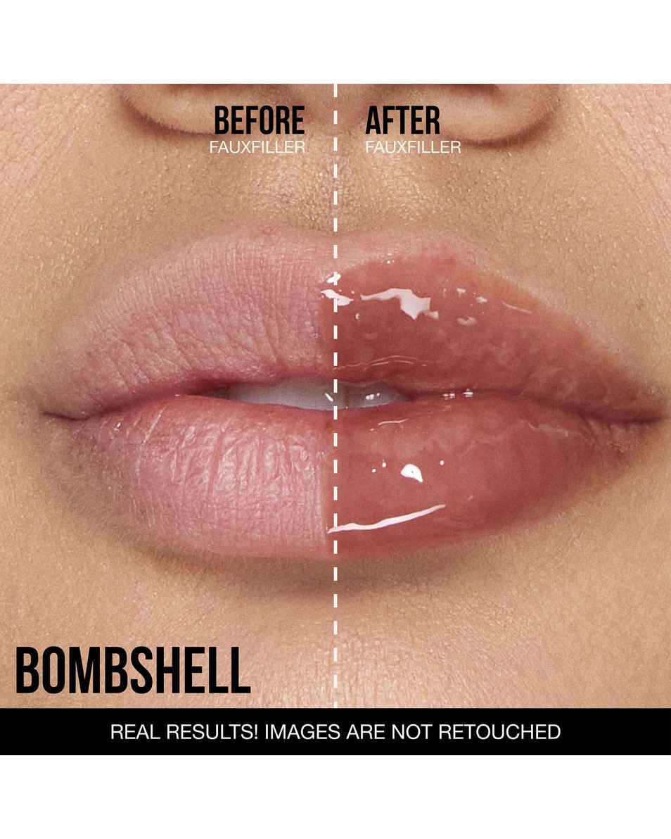 HUDA BEAUTY FAUX FILLER EXTRA SHINE LIP GLOSS BOMBSHELL 3