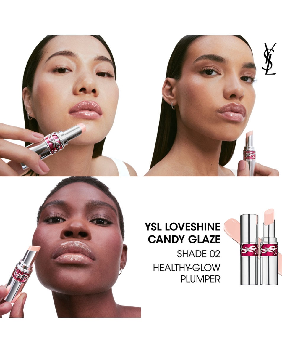 YVES SAINT LAURENT Ysl Loveshine Candy Glaze Lip Gloss Stick - 2 HEALTHY-GLOW PLUMPER 3