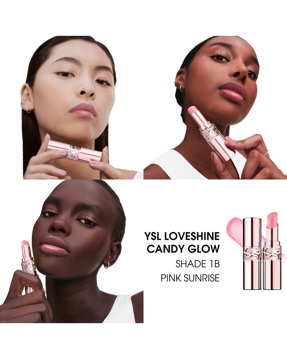 YVES SAINT LAURENT Ysl Loveshine Candy Glow Lip balm 1B Pink Sunrise 3