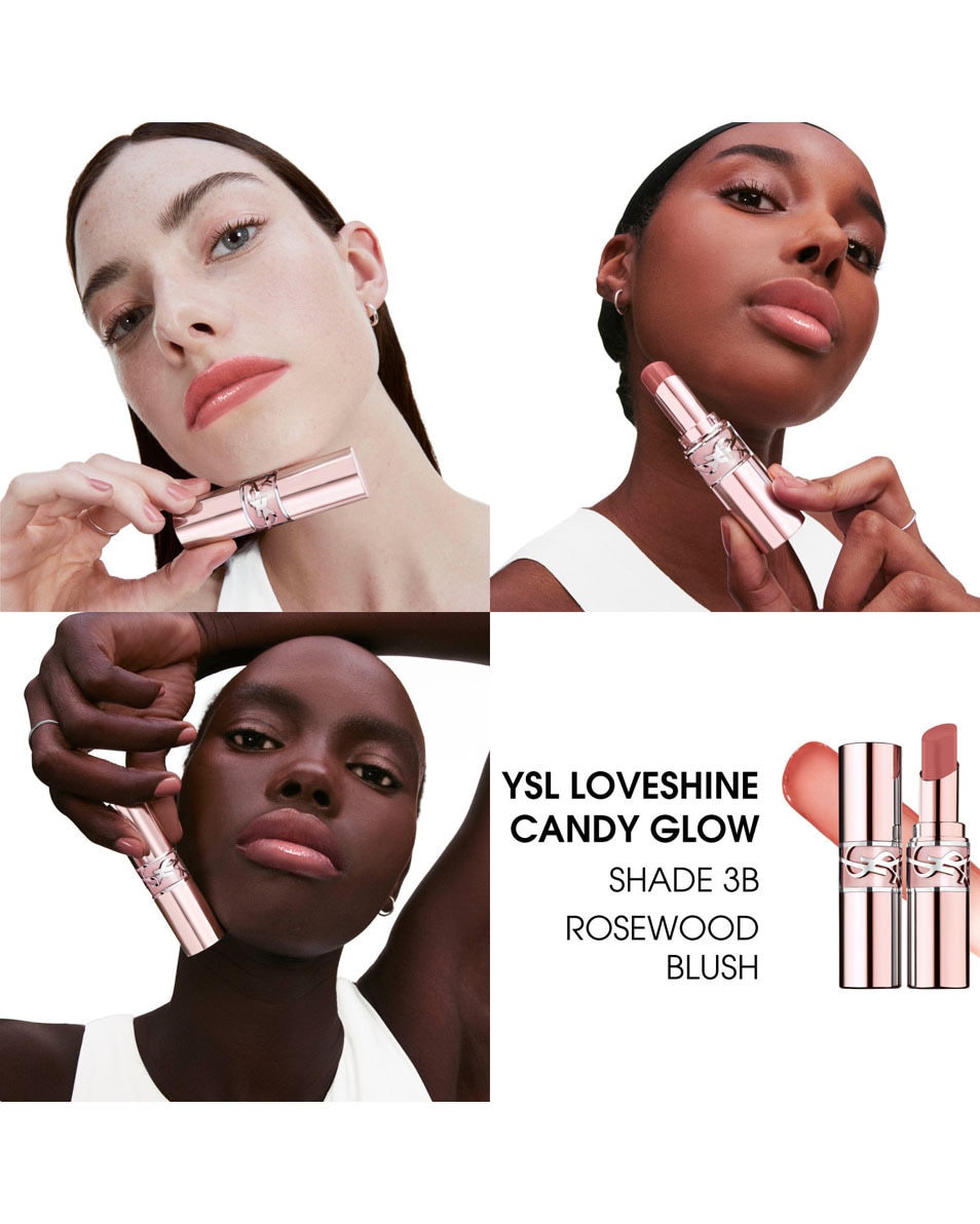 YVES SAINT LAURENT Ysl Loveshine Candy Glow Lip balm 3B Rosewood Blush 3