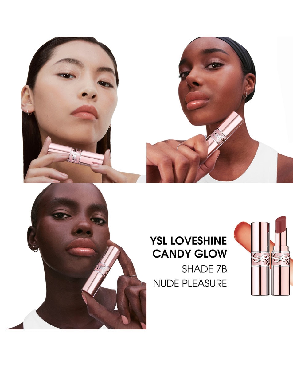 YVES SAINT LAURENT Ysl Loveshine Candy Glow Lip balm 7B Nude Pleasure 3