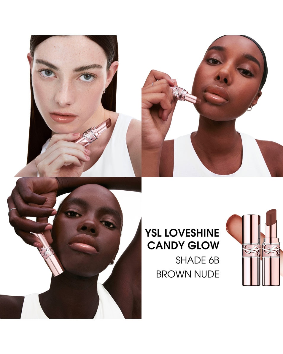 YVES SAINT LAURENT Ysl Loveshine Candy Glow Lip balm 6B Brown Nude 3