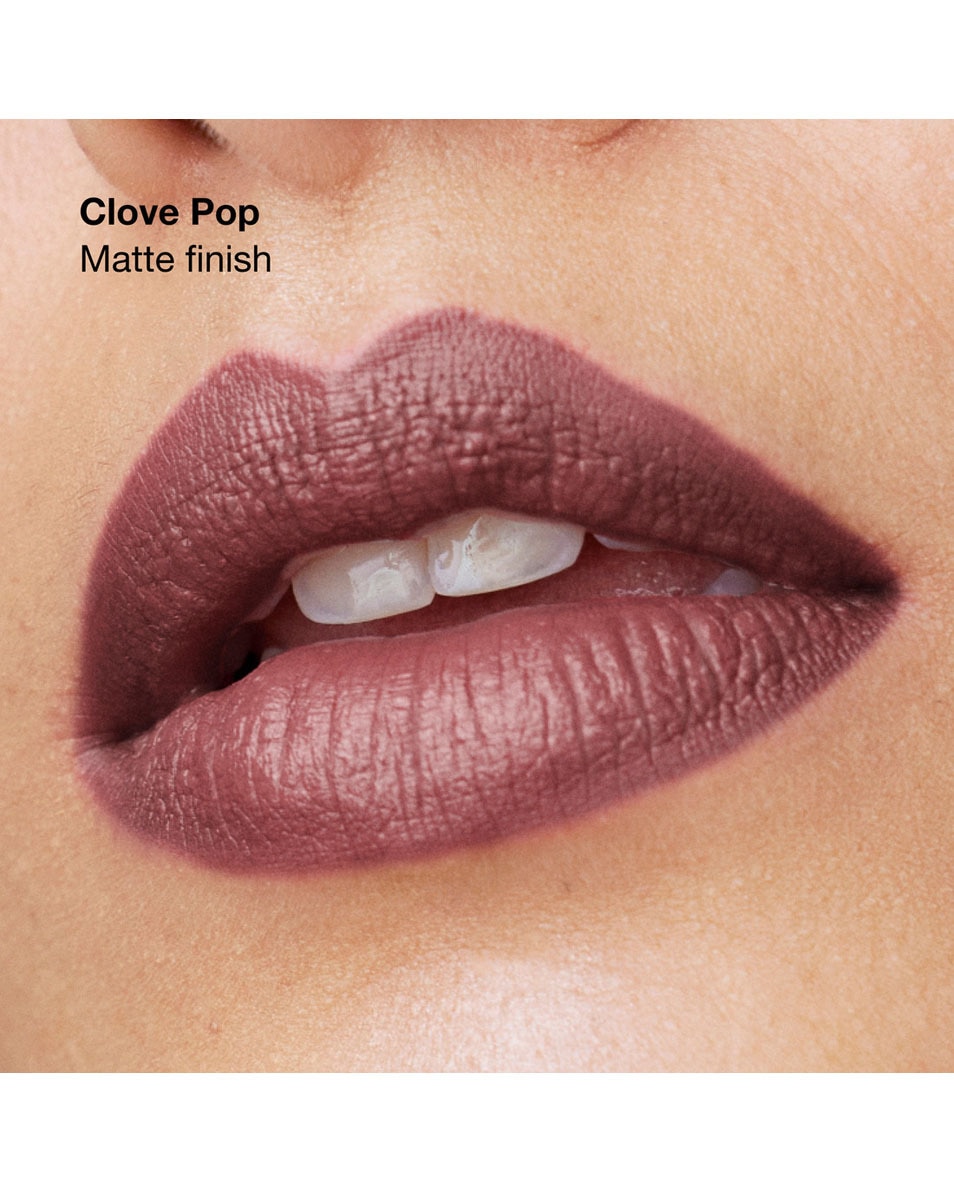 CLINIQUE PopTM Longwear Lipstick Lippenstift - langhoudende kleur, gepigmenteerd & met primer Clove Pop 3