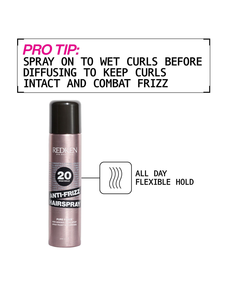 Anti-frizz spray - glanzende finish - voor alle haartypes