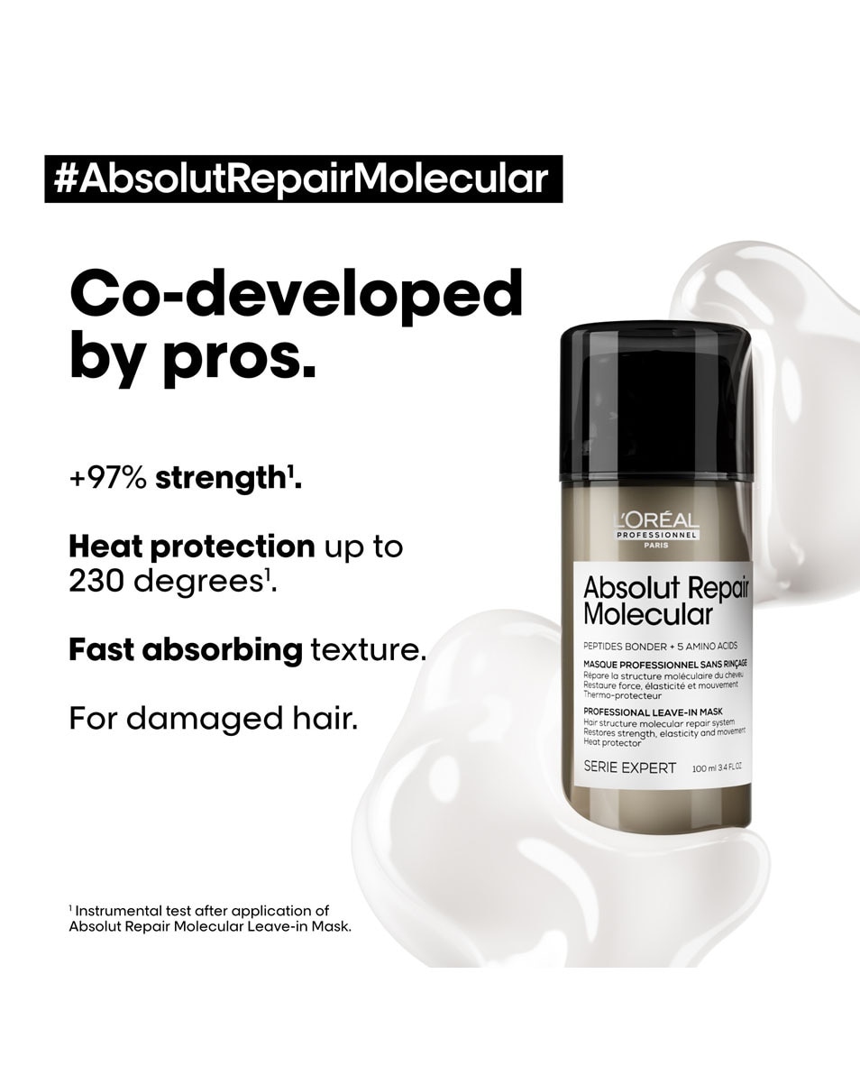 L'OREAL PROFESSIONNEL Absolut Repair Molecular Leave-in repair masker voor alle beschadigde haartypes 100 ML 3