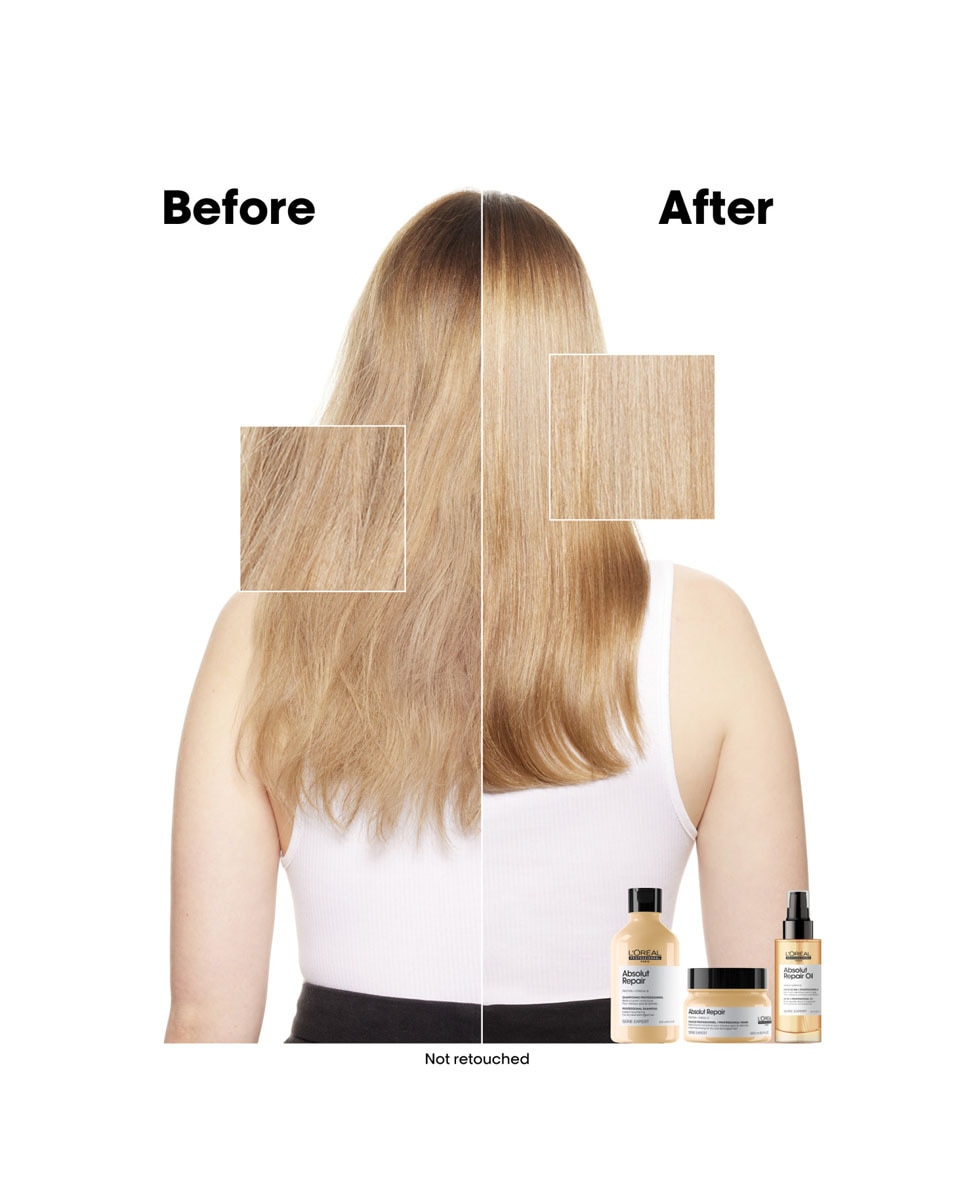 L'OREAL PROFESSIONNEL Absolut Repair Gold Shampoo instant repair droog en beschadigd haar 300 ML 3