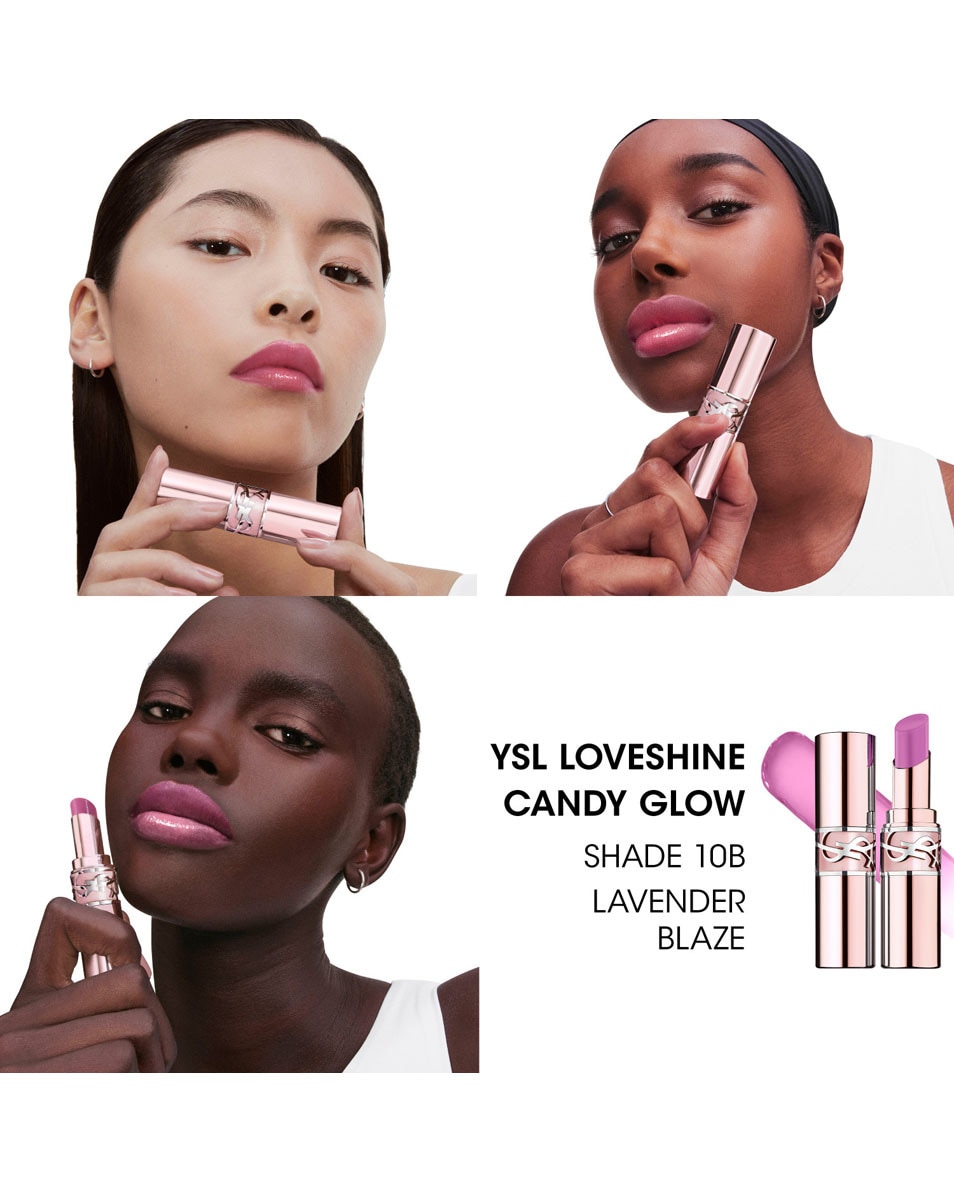 YVES SAINT LAURENT YSL Loveshine Candy Glow - Glanzende Getinte Balsem Hoola Original / Cookie Golden Pearl / Pompom / Shellie Gleam 3