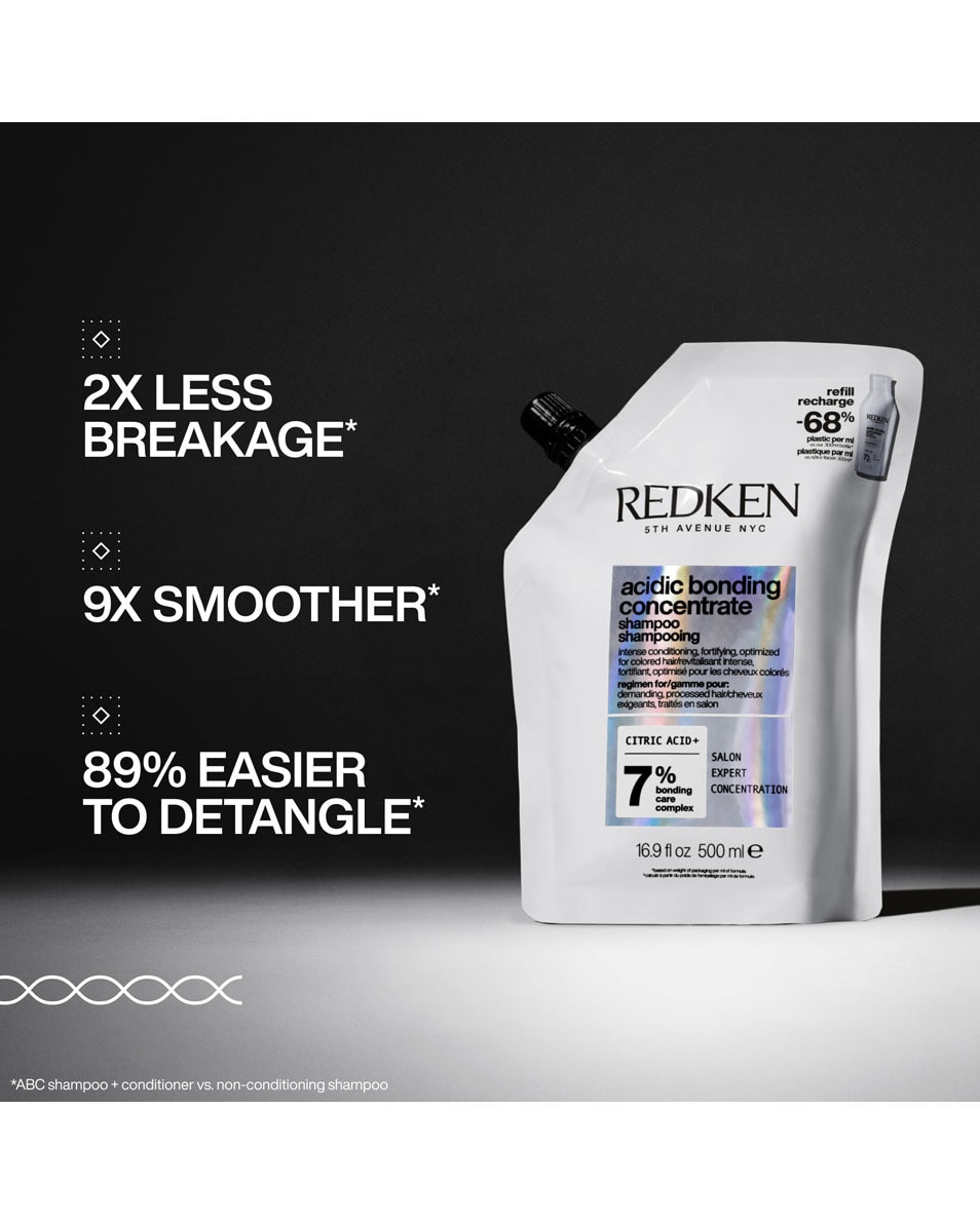 REDKEN Acidic Bonding Concentrate Shampoo refill - voor beschadigde en veeleisend haar 500 ML 3