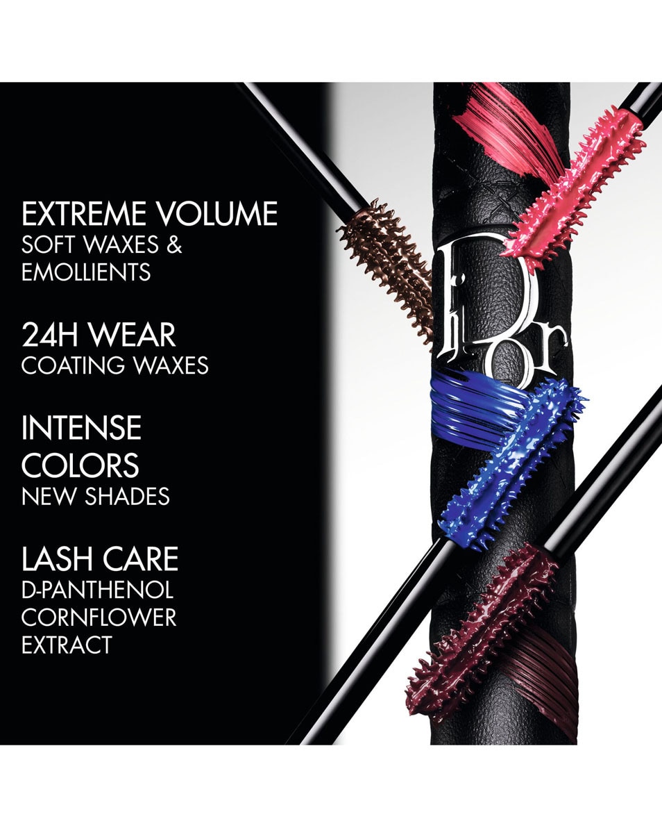 DIOR Diorshow Overvolume Mascara extreem volume - houdt 24 u - 1 op1 wimper definitie 790 Overbrown 3