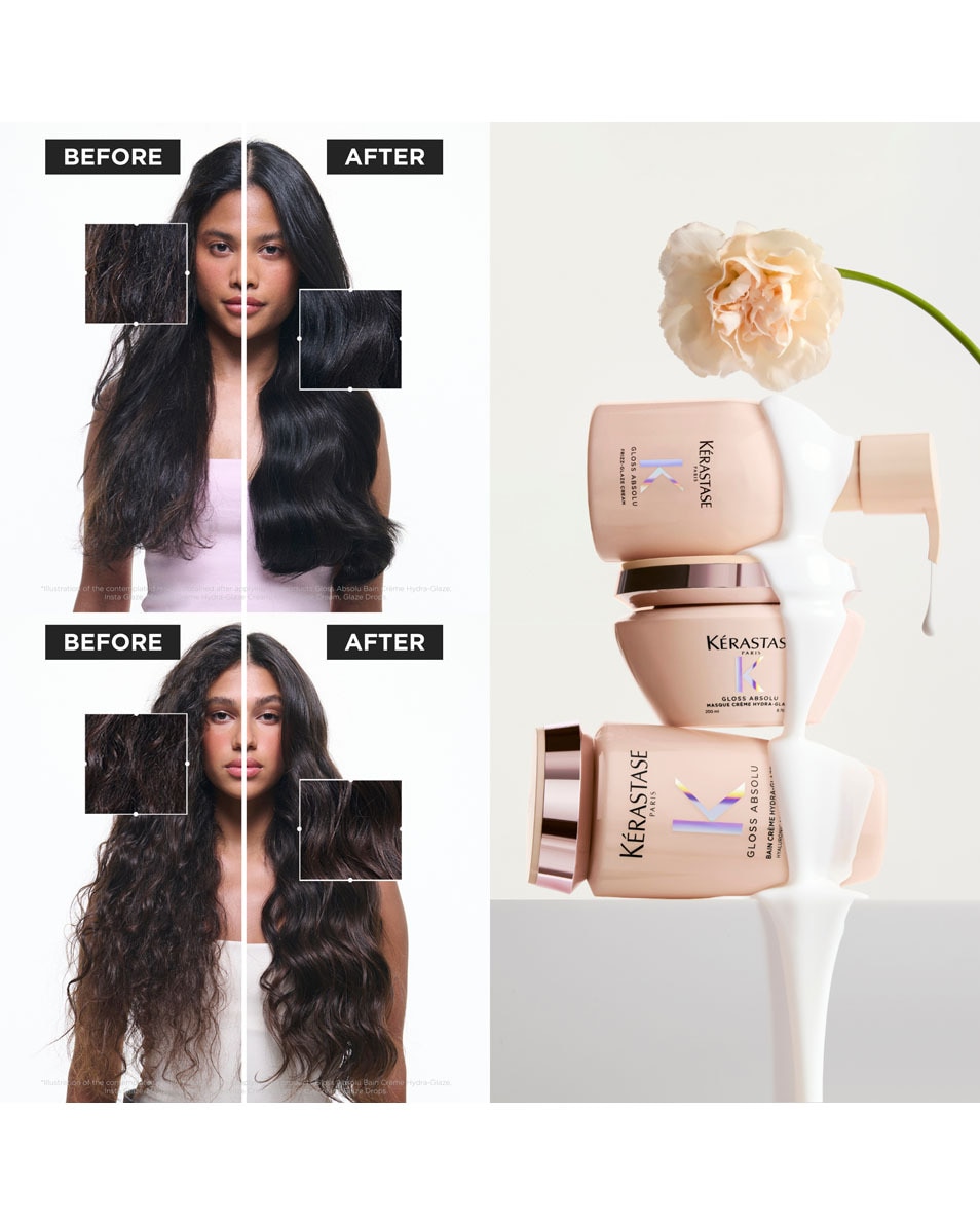 KÉRASTASE Gloss Absolu Frizz-Glaze Cream Anti-Frizz Stylingcrème - Voor Dik, Pluizig Haar 250 ML 2