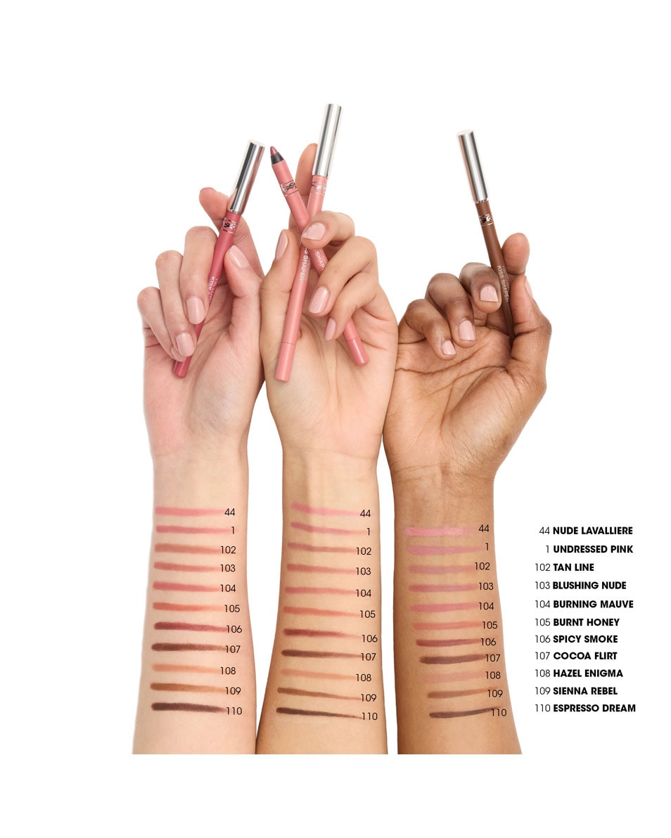 YVES SAINT LAURENT YSL LOVENUDE Kiss Shaper Sculpting lip liner #1 UNDRESSED PINK