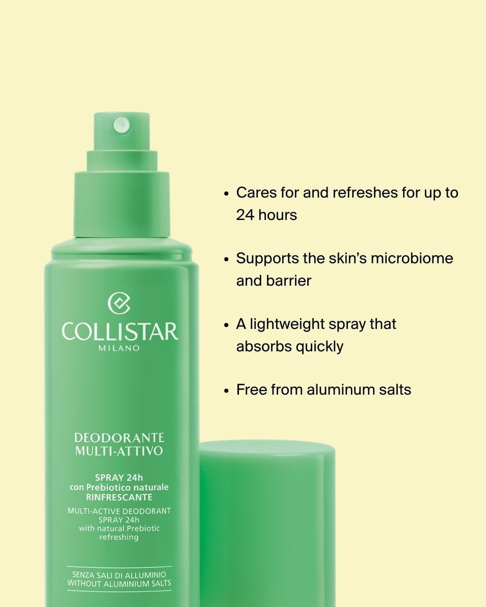 COLLISTAR Hydra-Illuminating Multi-Active Deodorant Spray 24H With Natural Prebiotic Refreshing, Without Aluminium Salts 100 ML 3
