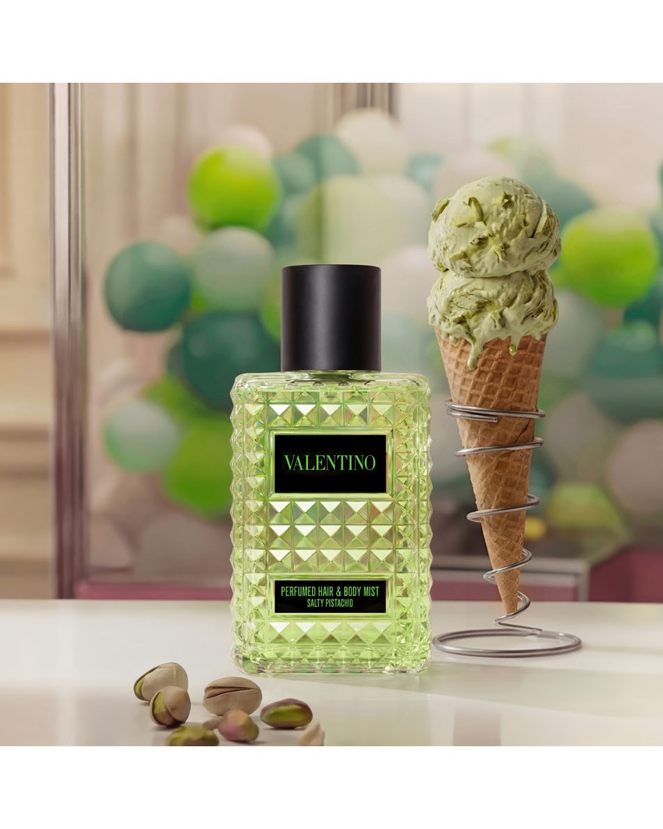 VALENTINO Born in Roma Salty Pistachio Hair & Body Mist – Bloemig amber parfum voor dames 100 ML 3