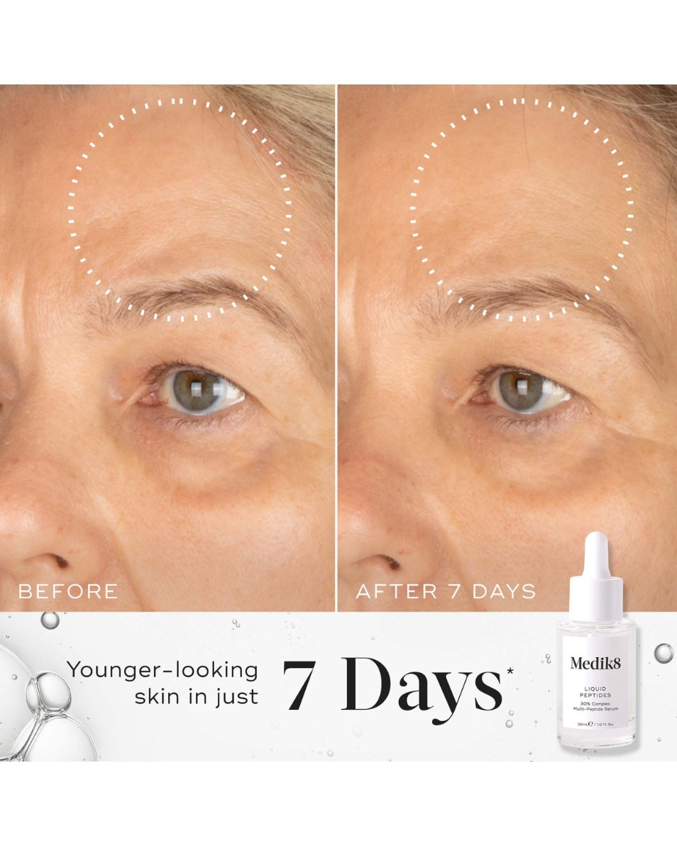 MEDIK8 Liquid Peptides Line Smoothing Serum. 30% Multi-Peptide Complex. 30 ML 3