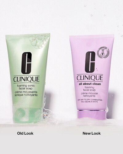 CLINIQUE FOAMING FACIAL SOAP GEZICHTSREINIGER - SCHUIMEND - ZEER DROGE TOT GEMENGDE HUID 150 ML