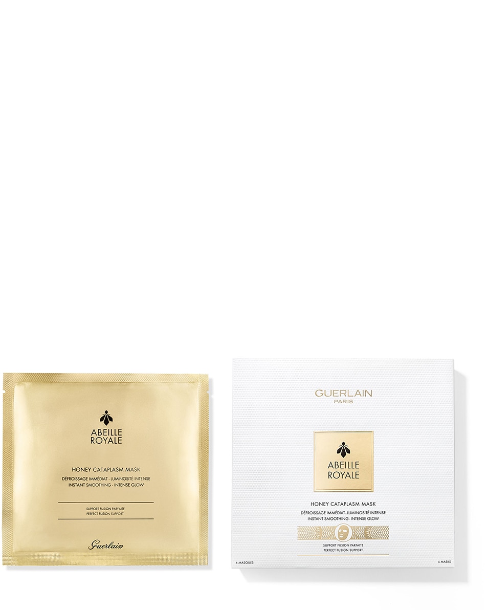 GUERLAIN ABEILLE ROYALE HONEY CATAPLASM MASK<br>ONMIDDELLIJK GLADMAKEND EN INTENS GLOW-EFFECT 4 ST 4