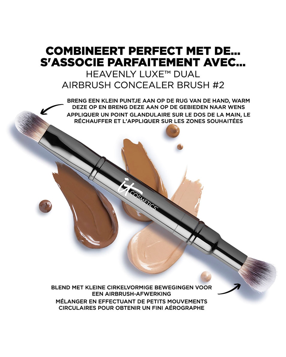 IT COSMETICS HEAVENLY LUXE™ DUAL AIRBRUSH CONCEALER BRUSH #2 CONCEALER BORSTEL 1 ST 4