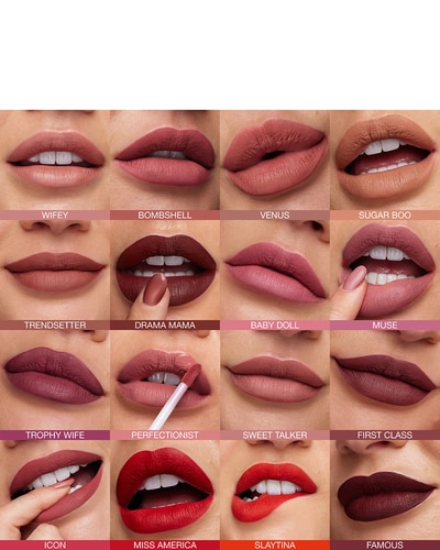 HUDA BEAUTY LIQUID MATTE ULTRA-COMFORT TRANSFER-PROOF LIPSTICK BOMBSHELL