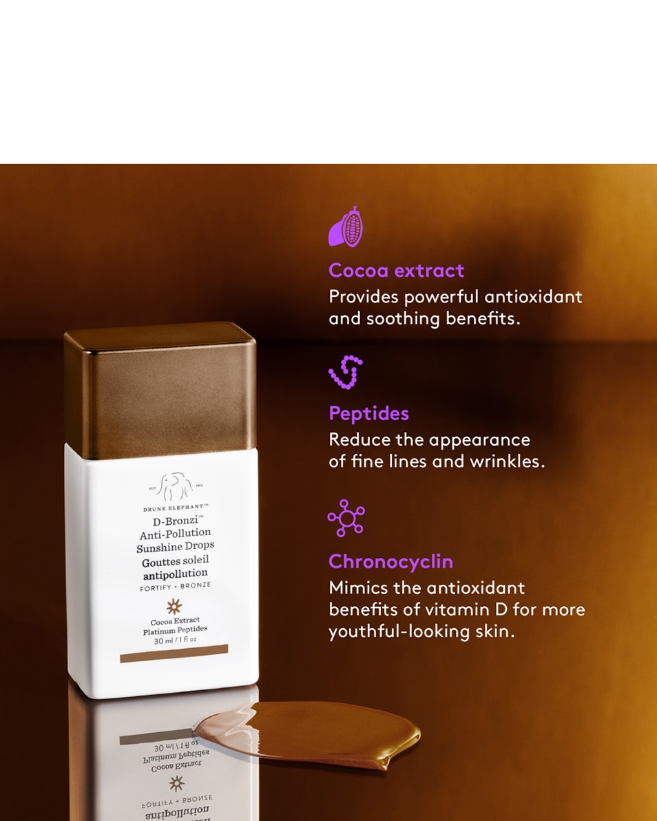DRUNK ELEPHANT DROPS D-BRONZI ANTI-POLLUTION SUNSHINE DROPS 30 ML