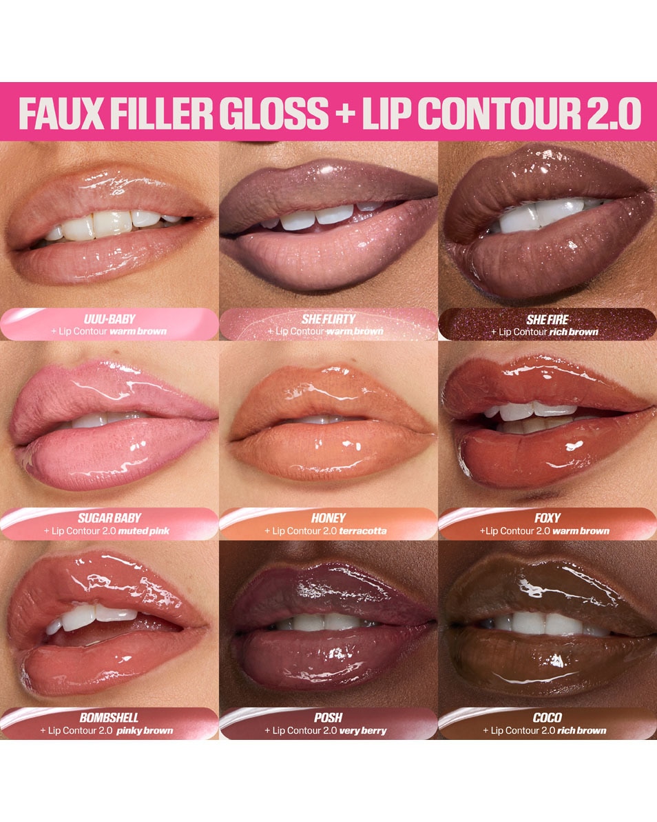 HUDA BEAUTY FAUX FILLER EXTRA SHINE LIP GLOSS COCO 4