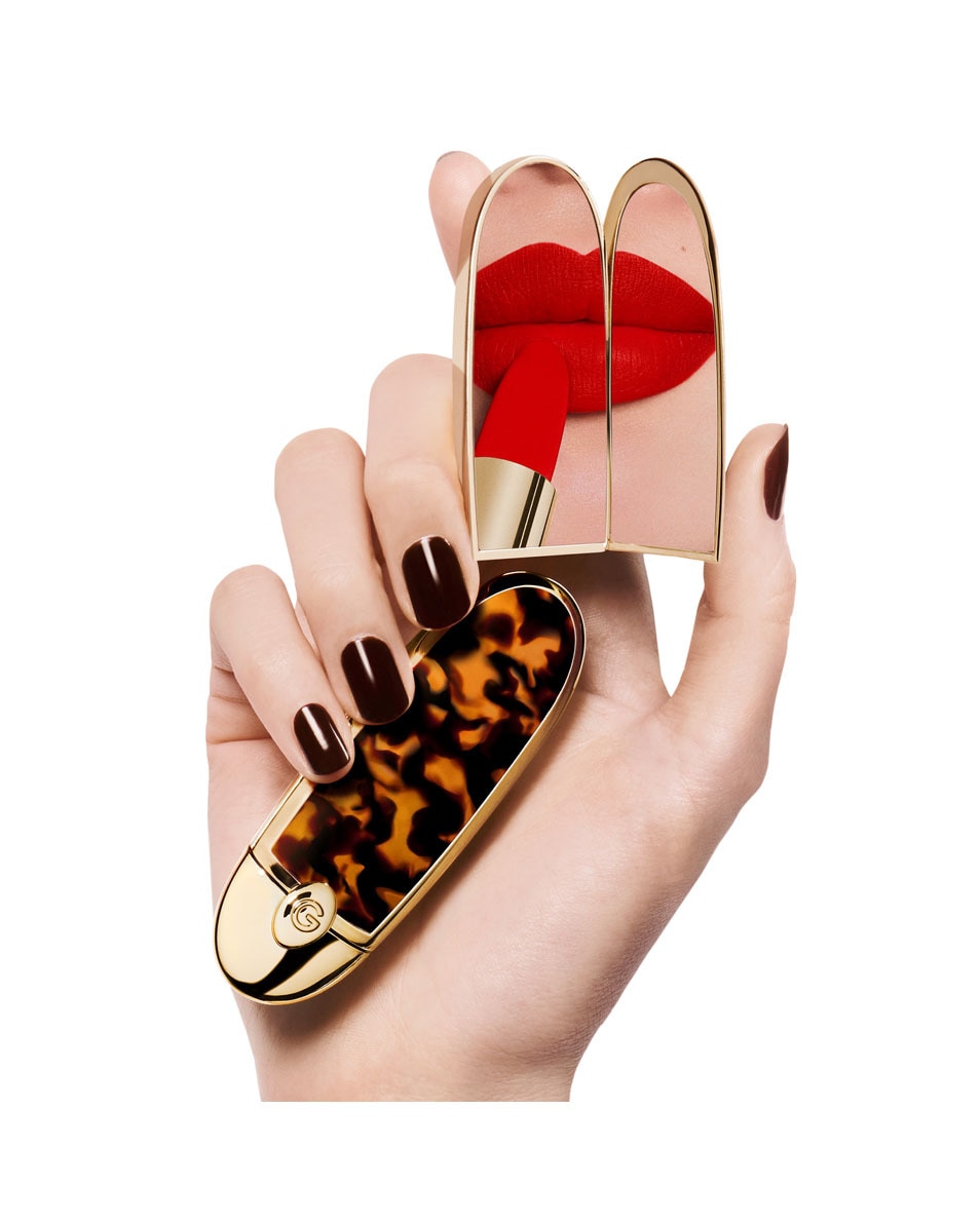 GUERLAIN ROUGE G De sierlijke case met een dubbel spiegeltje L'ÉCAILLE